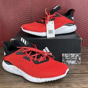 adidas Mens Alphabounce 1 Shoes,Vivid Red/Core Black/White,9.5